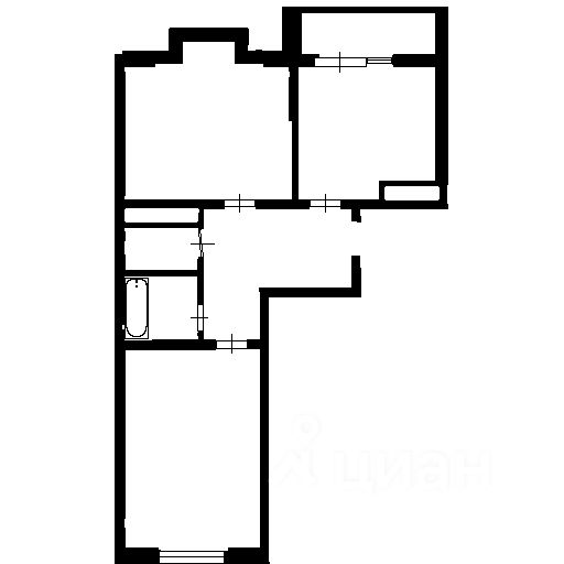 Планировка этой квартиры по данным Циан