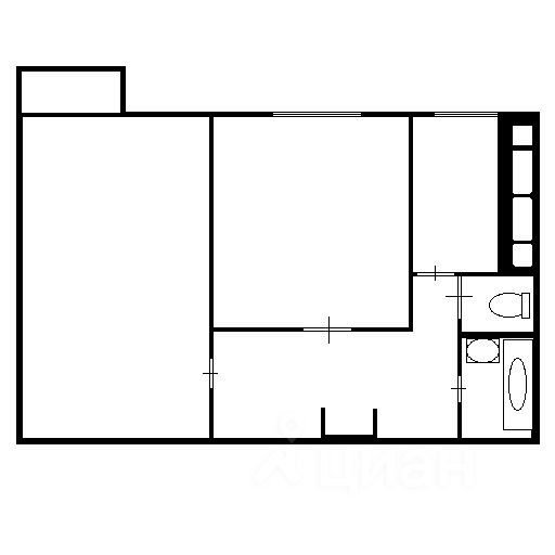 Планировка этой квартиры по данным Циан