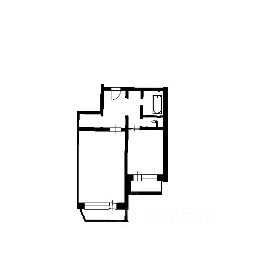 Планировка этой квартиры по данным Циан