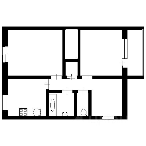 Планировка этой квартиры по данным Циан