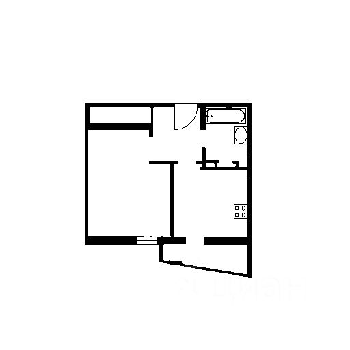 Планировка этой квартиры по данным Циан