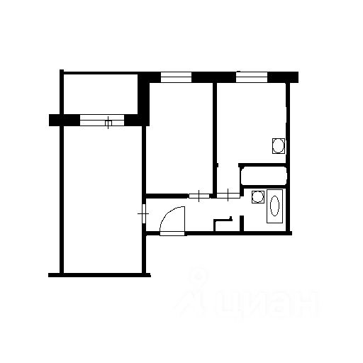 Планировка этой квартиры по данным Циан
