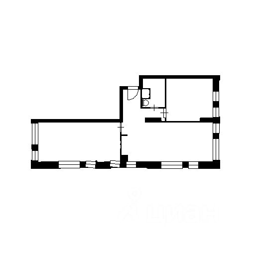 Планировка этой квартиры по данным Циан