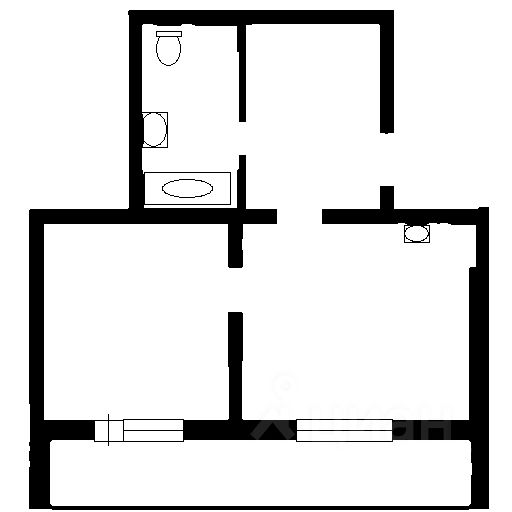 Планировка этой квартиры по данным Циан