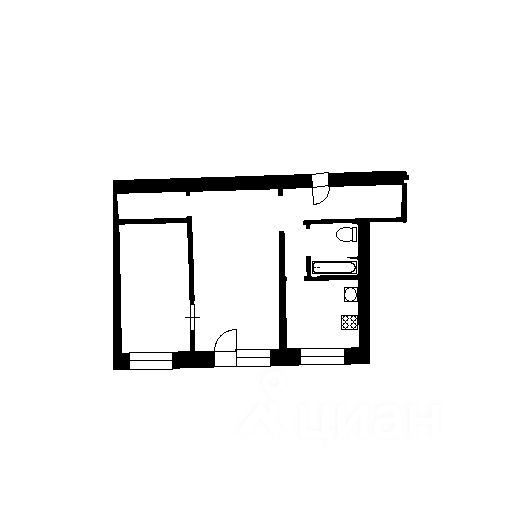 Планировка этой квартиры по данным Циан