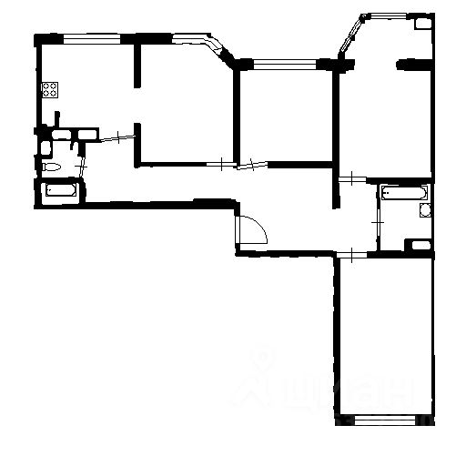 Планировка этой квартиры по данным Циан