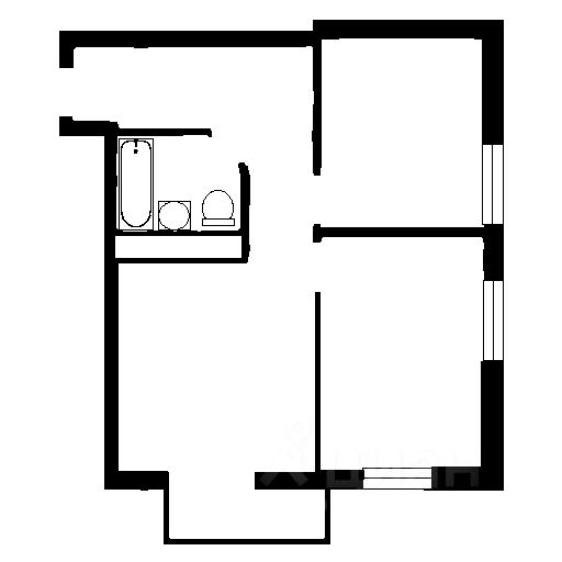 Планировка этой квартиры по данным Циан