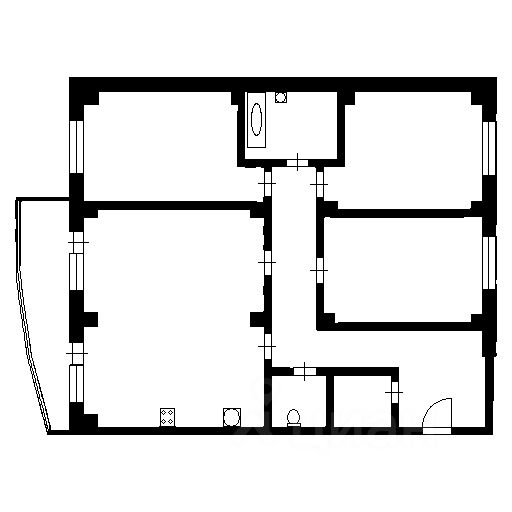 Планировка этой квартиры по данным Циан