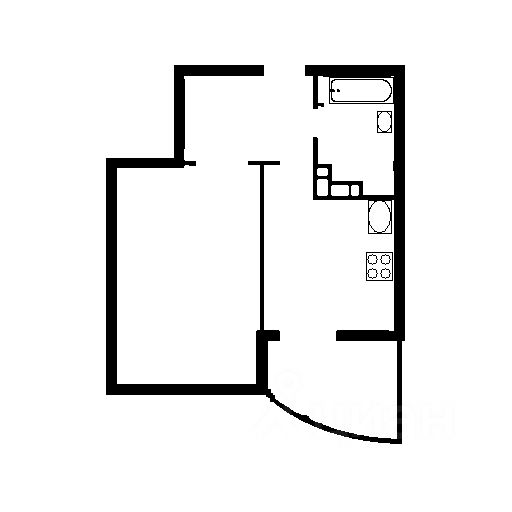 Планировка этой квартиры по данным Циан