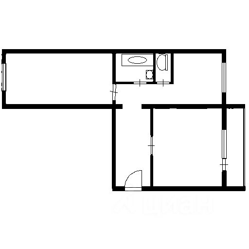 Планировка этой квартиры по данным Циан