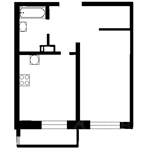 Планировка этой квартиры по данным Циан