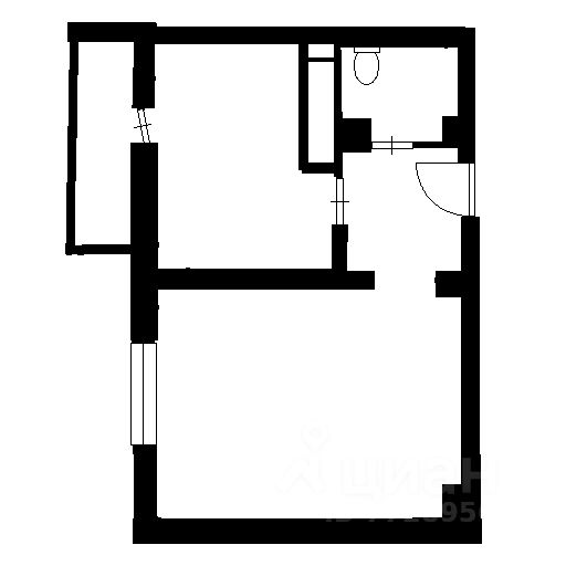 Планировка этой квартиры по данным Циан
