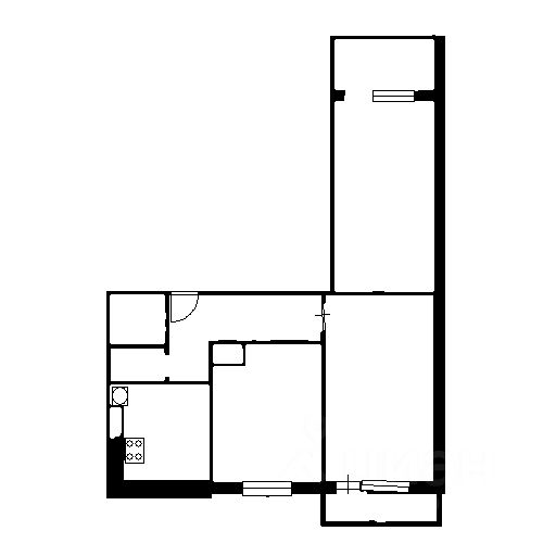 Планировка этой квартиры по данным Циан
