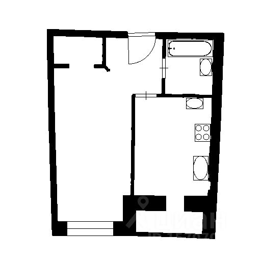 Планировка этой квартиры по данным Циан