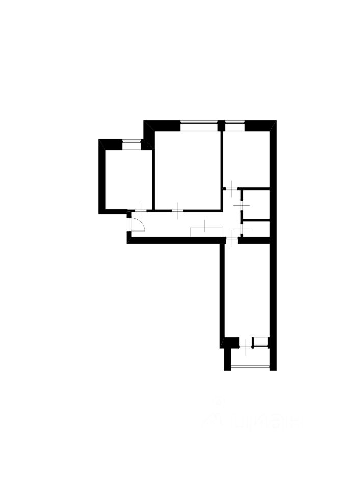 Планировка этой квартиры по данным Циан