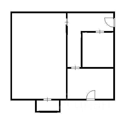 Планировка этой квартиры по данным Циан