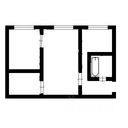 Планировка этой квартиры по данным Циан