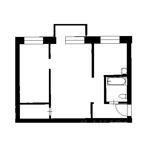 Планировка этой квартиры по данным Циан