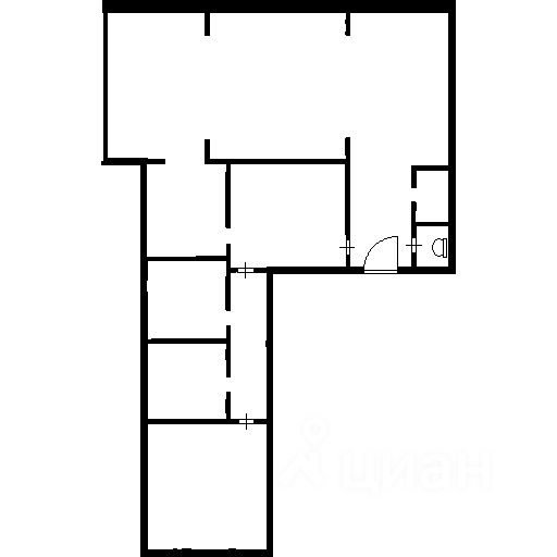 Планировка этой квартиры по данным Циан