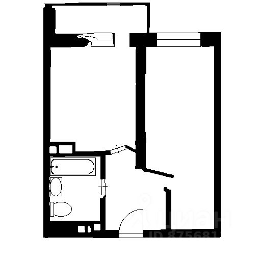 Планировка этой квартиры по данным Циан