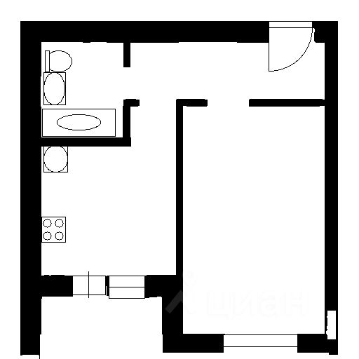 Планировка этой квартиры по данным Циан
