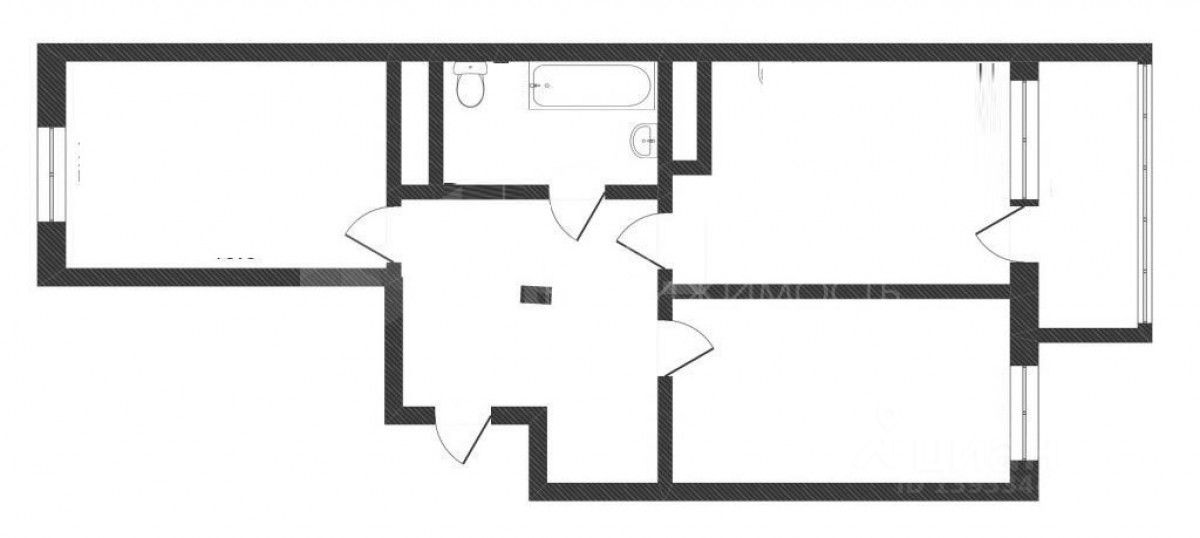 Планировка этой квартиры по данным Циан