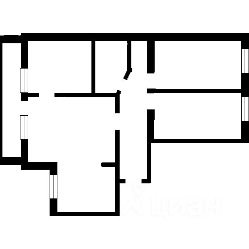 Планировка этой квартиры по данным Циан