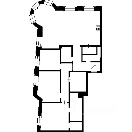 Планировка этой квартиры по данным Циан