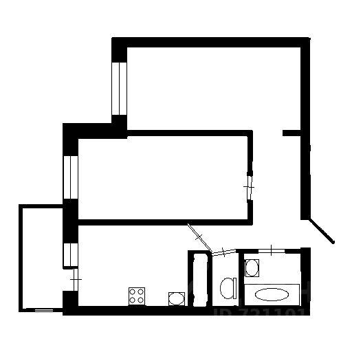 Планировка этой квартиры по данным Циан