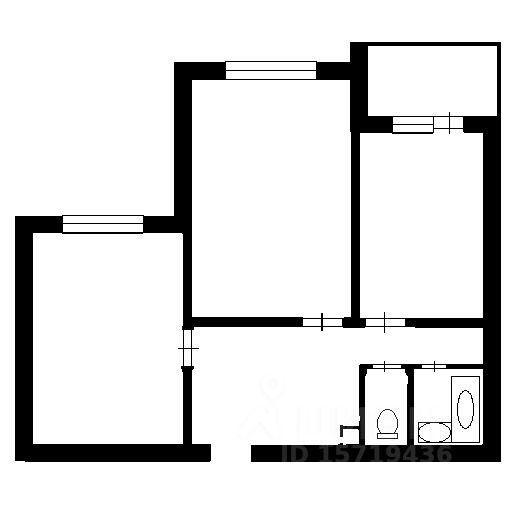 Планировка этой квартиры по данным Циан