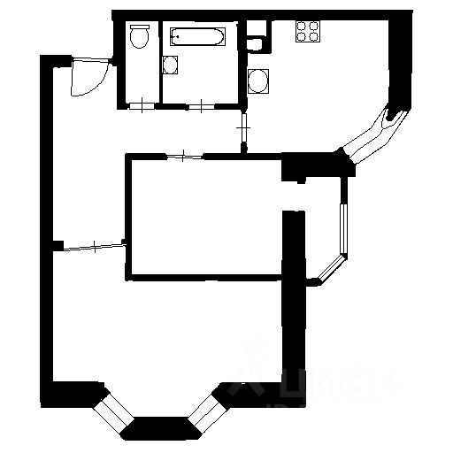 Планировка этой квартиры по данным Циан