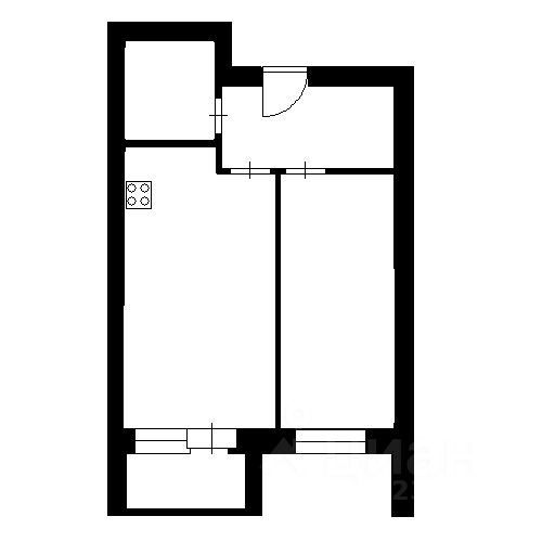 Планировка этой квартиры по данным Циан