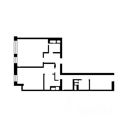 Планировка этой квартиры по данным Циан