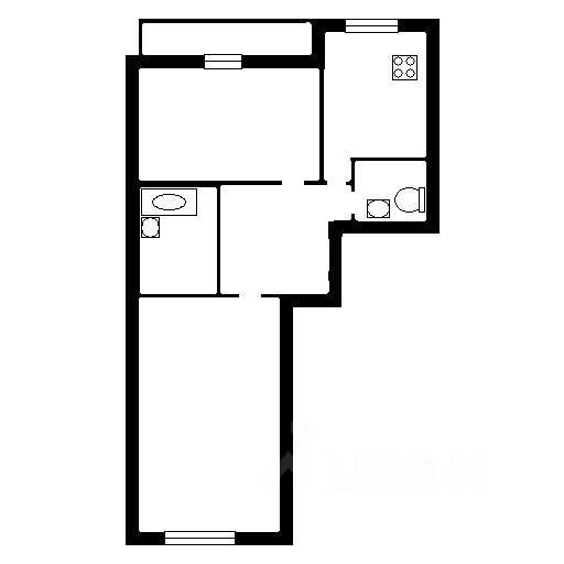 Планировка этой квартиры по данным Циан