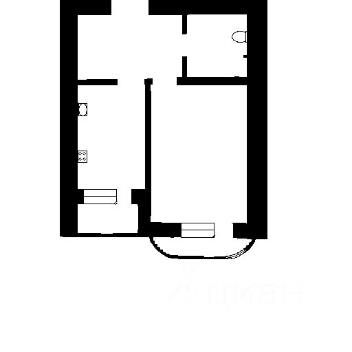 Планировка этой квартиры по данным Циан