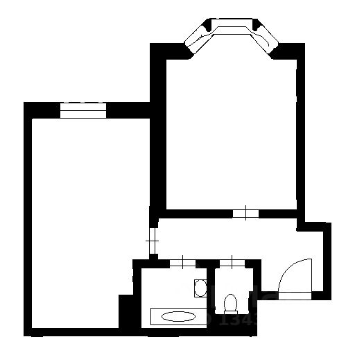 Планировка этой квартиры по данным Циан