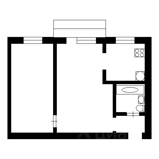 Планировка этой квартиры по данным Циан