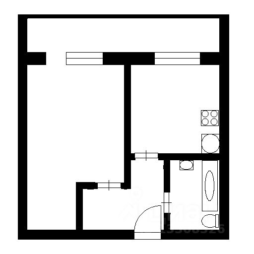 Планировка этой квартиры по данным Циан