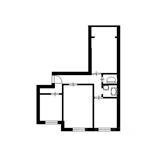 Планировка этой квартиры по данным Циан