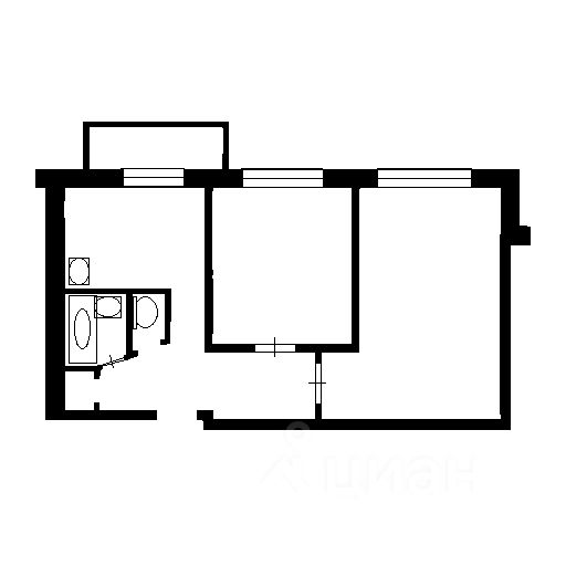 Планировка этой квартиры по данным Циан