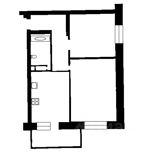 Планировка этой квартиры по данным Циан
