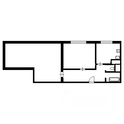 Планировка этой квартиры по данным Циан