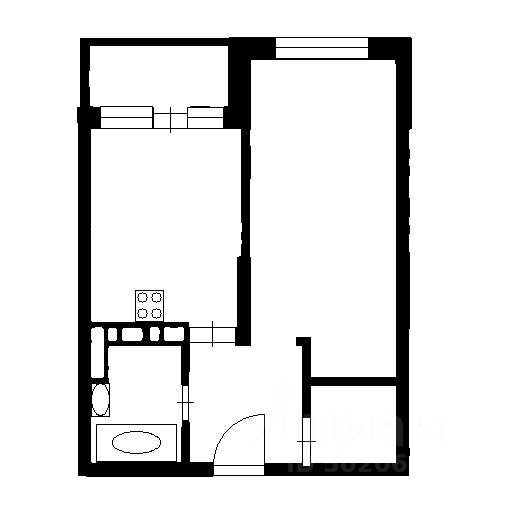 Планировка этой квартиры по данным Циан