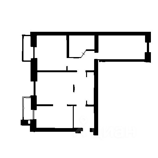 Планировка этой квартиры по данным Циан