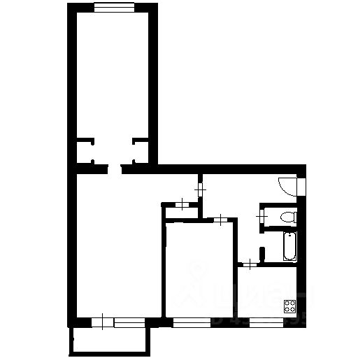 Планировка этой квартиры по данным Циан