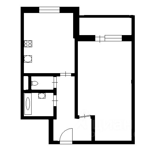 Планировка этой квартиры по данным Циан