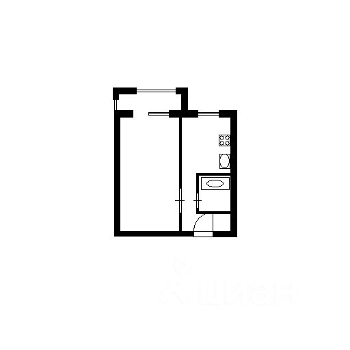 Планировка этой квартиры по данным Циан