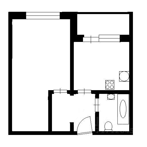 Планировка этой квартиры по данным Циан