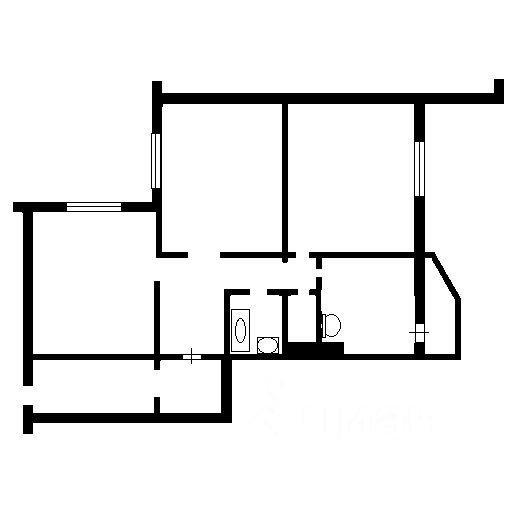 Планировка этой квартиры по данным Циан
