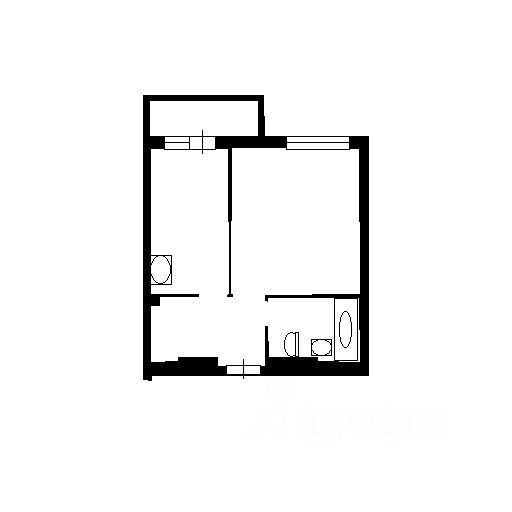 Планировка этой квартиры по данным Циан